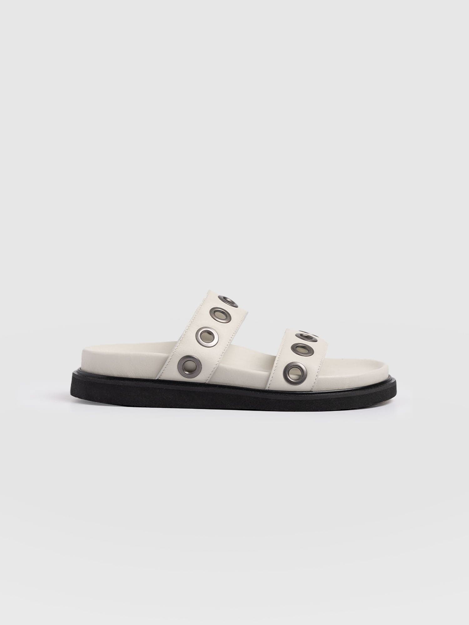 Madison Eyelet Slides - Cream - Women's Shoes | Saint + Sofia® USA